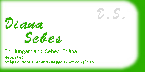 diana sebes business card